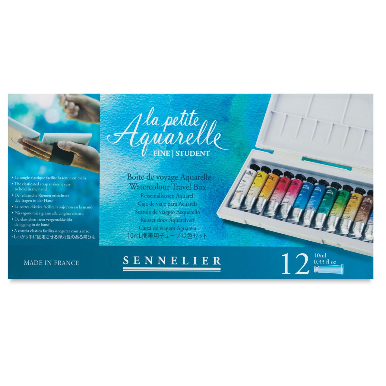 Sennelier La Petite Aquarelle Watercolor, Set of 12 Tubes, Travel Set